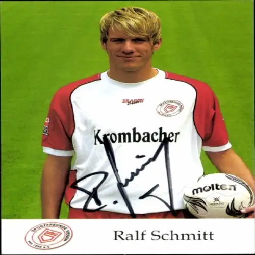 Autogrammkarte Fußballer Ralf Schmitt, Sportfreunde Siegen, Autogramm