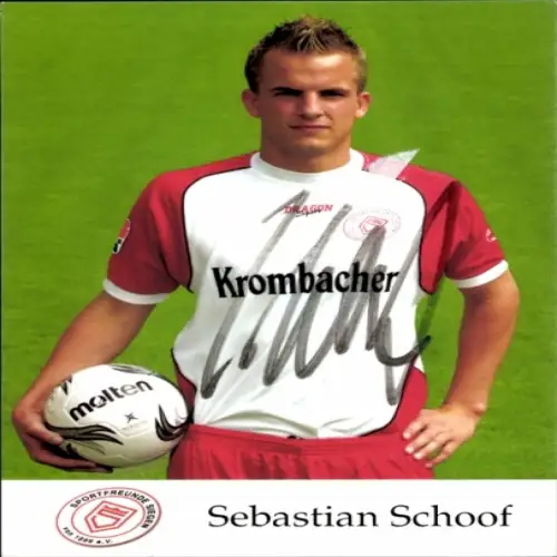 Autogrammkarte Fußballer Sebastian Schoof, Sportfreunde Siegen, Autogramm