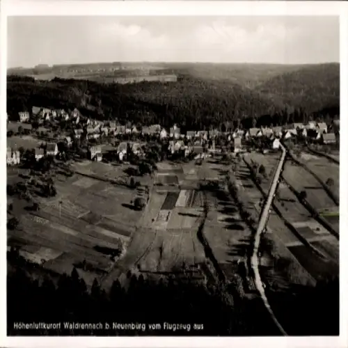 Ak Waldrennach Neuenbürg an der Enz Schwarzwald, Fliegeraufnahme