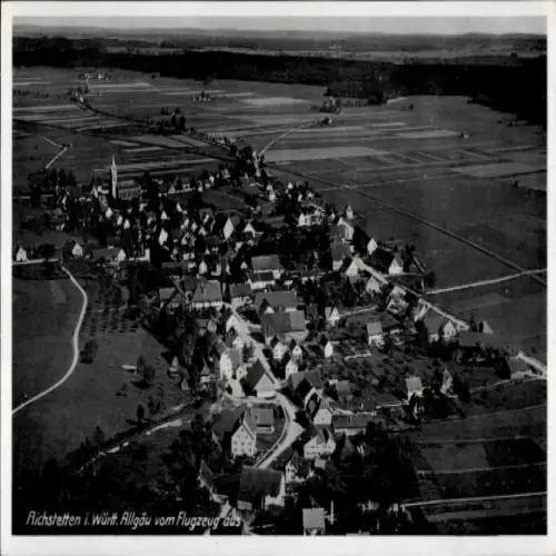 Ak Aichstetten im Allgäu Württemberg, Luftaufnahme von  Württemberg, Allgäu, 