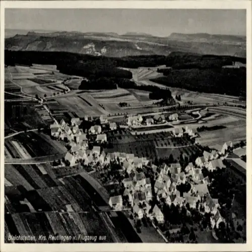 Ak Bleichstetten St. Johann in Württemberg, Fliegeraufnahme
