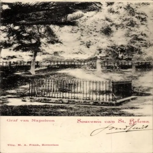 Ak Insel St Helena, Grab von Napoleon