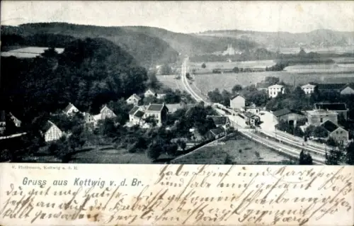 Ak Kettwig vor der Brücke Kettwig Essen im Ruhrgebiet, Gesamtansicht