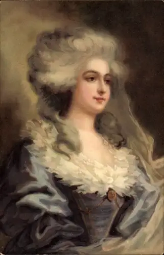 Künstler Ak Junge Frau, Portrait