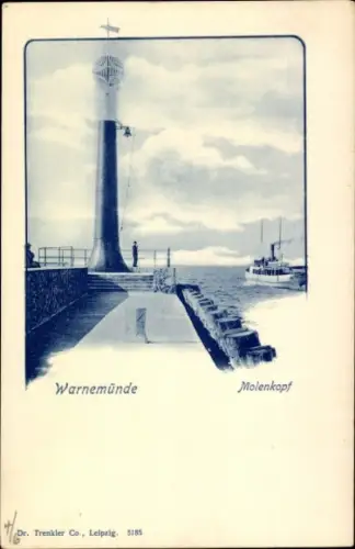 Ak Ostseebad Warnemünde Rostock, Molenkopf