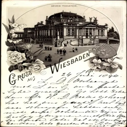 Litho Wiesbaden in Hessen, Neues Theater