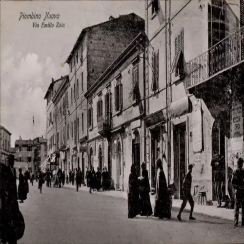 Ak Piombino Toskana, Via Emilio Zola