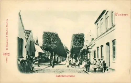 Ak Tønder Tondern Dänemark, Bahnhofstraße