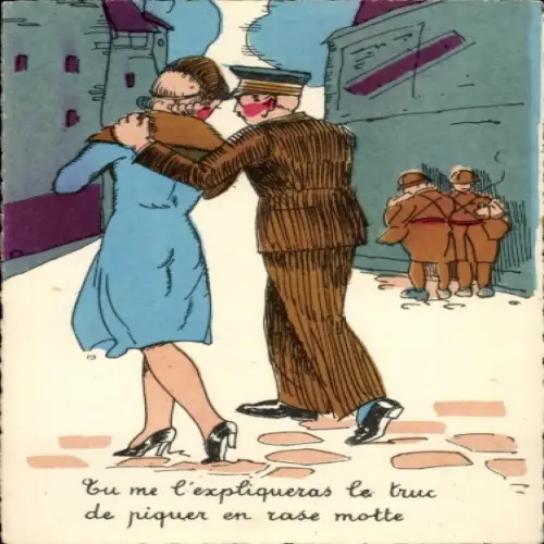 Ak Tu me l'expliqueras le truc de piquer en rase motte, Humor
