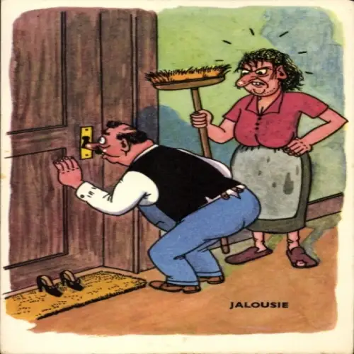 Ak Eifersucht, Humor