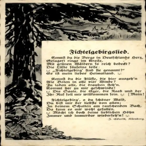Lied Ak Fichtelgebirgslied, Eckardt