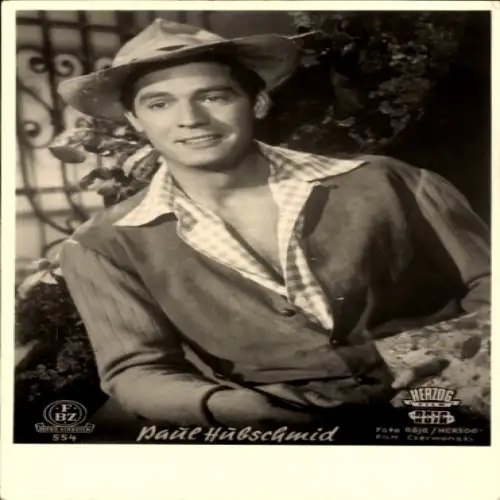 Ak Schauspieler Paul Hubschmid, Portrait, Autogramm, Hut