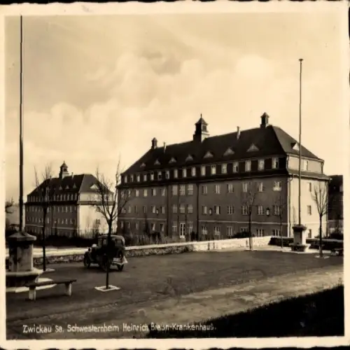 Ak Zwickau in Sachsen, Heinrich Braun Krankenhaus, Schwesternheim