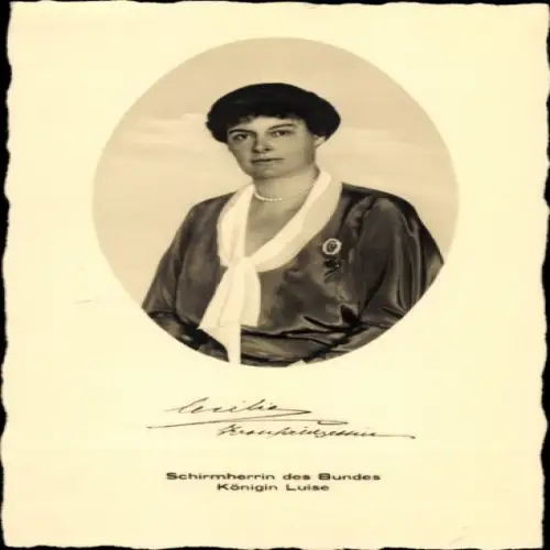 Passepartout Ak Kronprinzessin Cecilie von Preußen, Schirmherrin des Bundes Königin Luise