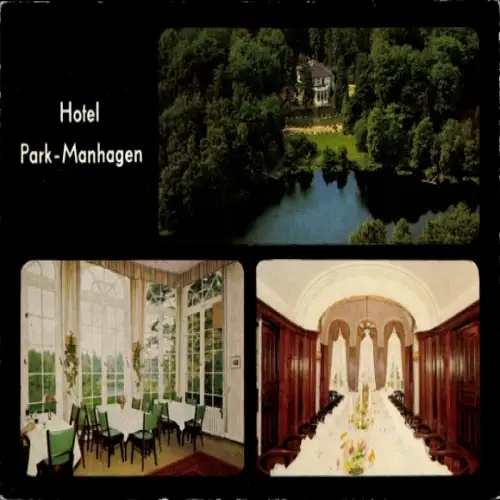 Ak Großhansdorf in Schleswig-Holstein, Hotel Park-Manhagen, Gastraum, Saal