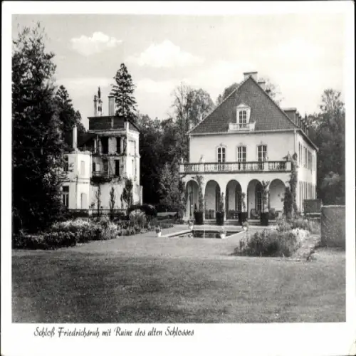 Ak Friedrichsruh Aumühle, Schloss mit Ruine des alten Schlosses