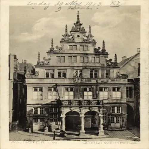 Ak Münster in Westfalen, Stadtweinhaus, s Gebäude, Architektur, 