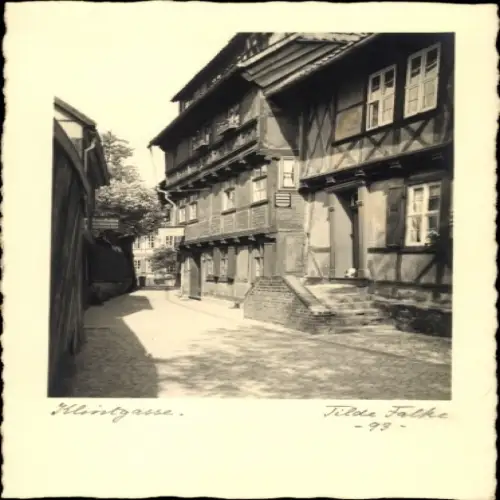 Foto Ak Klint Wernigerode am Harz, Häuserpartie, Tilde Falke 93