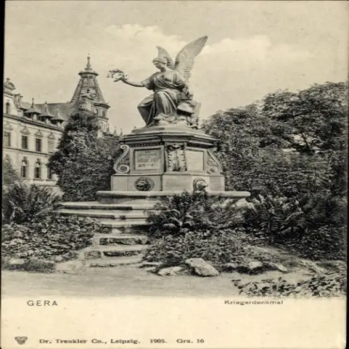 Ak Gera in Thüringen, Kriegerdenkmal