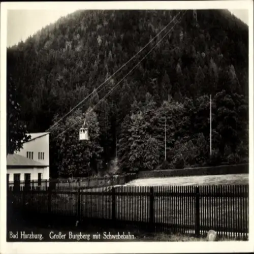 Ak Bad Harzburg am Harz,  Großer Burgberg, Schwebebahn, Landschaft