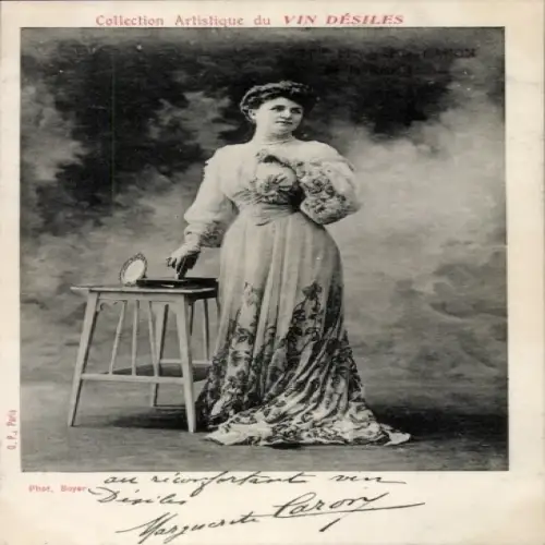 Ak Varieté Künstlerin, Portrait, Collection Artistique du Vin Désiles