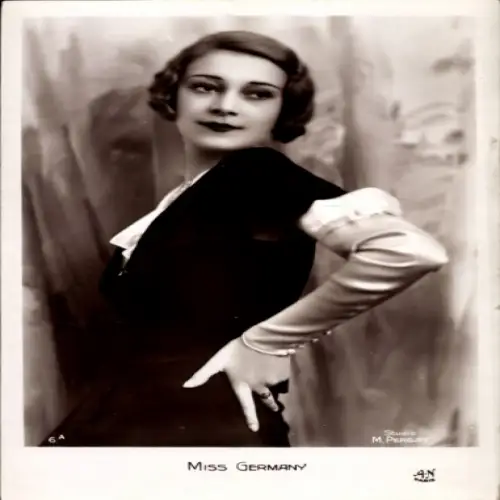 Ak Miss Germany, Portrait