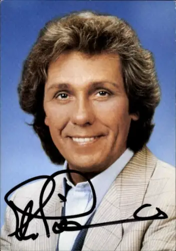 Autogrammkarte Sänger Erik Silvester, Portrait, Autogramm