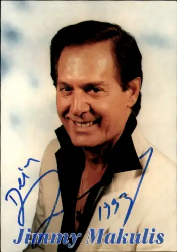 Autogrammkarte Sänger Jimmy Makulis, Portrait, Autogramm