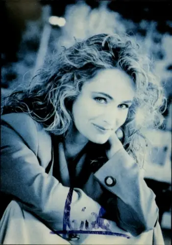 Autogrammkarte Sängerin Nicole, Portrait, Autogramm