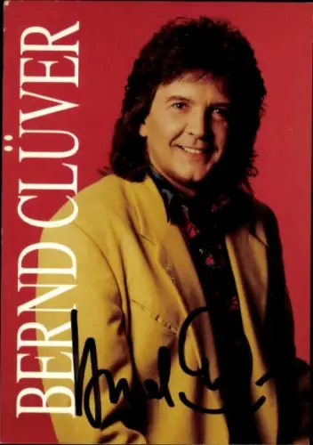 Autogrammkarte Sänger Bernd Clüver, Portrait, Autogramm