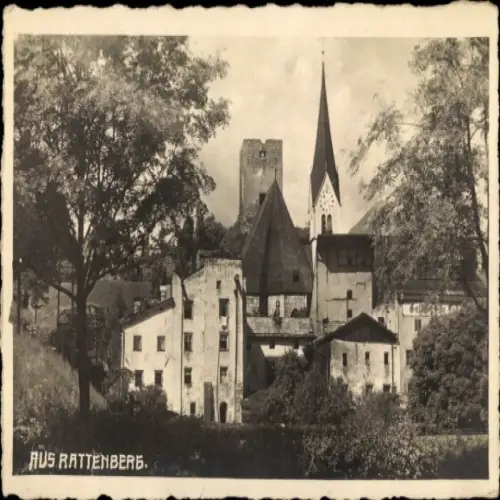 Foto Ak Rattenberg in Tirol, Teilansicht, Kirche