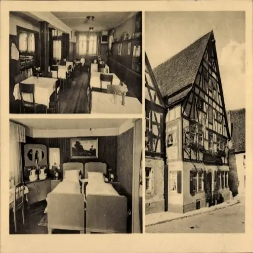 Ak Rothenburg ob der Tauber Mittelfranken, Gasthof zum Breiterle