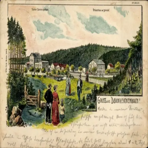 Litho Dornreichenbach Lossatal Sachsen, Fliegeraufnahme