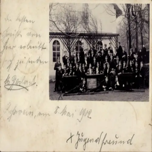 Ak Roßwein in Sachsen, Gruppenfoto