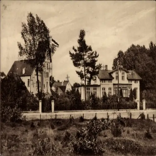Ak Niendorf an der Ostsee Hohenkirchen in Mecklenburg, Ferienkolonie Niendorf, Gebäude, Bäume, Os