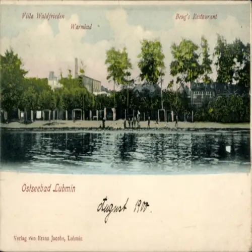 Ak Ostseebad Lubmin Vorpommern, Villa Waldfrieden, Beug's Restaurant, Warmbad, Ostseebad  August 