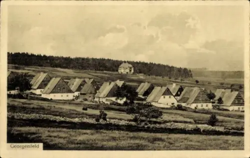 Ak Zinnwald Georgenfeld Altenberg im Erzgebirge, Gesamtansicht