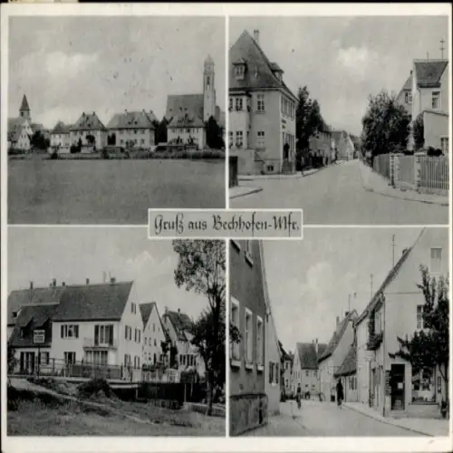 Ak Bechhofen Mittelfranken, Teilansichten, Straßenpartie, Geschäfte