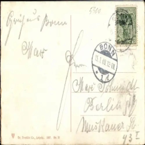 Ak Bonn am Rhein,  aus  Datum, Stempel, Hints auf Adresse