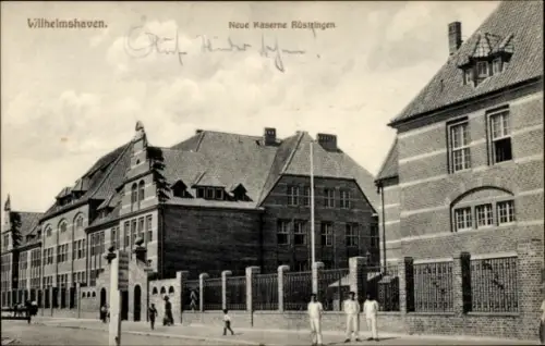 Ak Rüstringen Wilhelmshaven,  Neue Kaserne Rüstringen, Architektur
