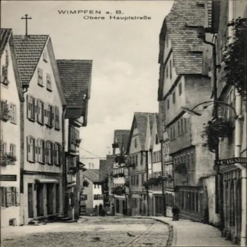 Ak Wimpfen am Berg Bad Wimpfen am Neckar, Obere Hauptstraße,  Architektur, ruhige Gasse