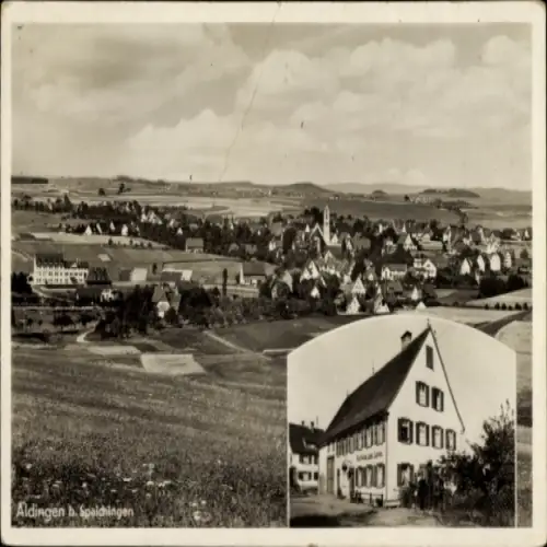 Ak Aldingen in Württemberg, Panorama, Gasthaus zum Lamm