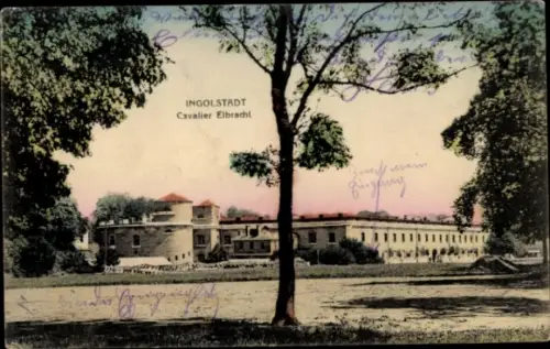 Ak Ingolstadt an der Donau Oberbayern,  Cavalier Elbracht, Baum, Gebäude