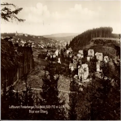 Ak Finsterbergen Friedrichroda im Thüringer Wald, Luftkurort  Thürwald, Blick vom Ölberg, Landsch