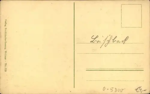 Ak Weimar in Thüringen, Straßenpartie vom Bahnhof aus gesehen, Straßenbahn