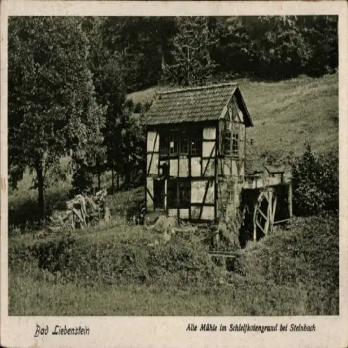 Ak Bad Liebenstein im Thüringer Wald,  alte Mühle, Schleifkotengrund, Foto