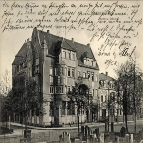 Ak Bitterfeld in Sachsen Anhalt, Bankhaus Schauseil