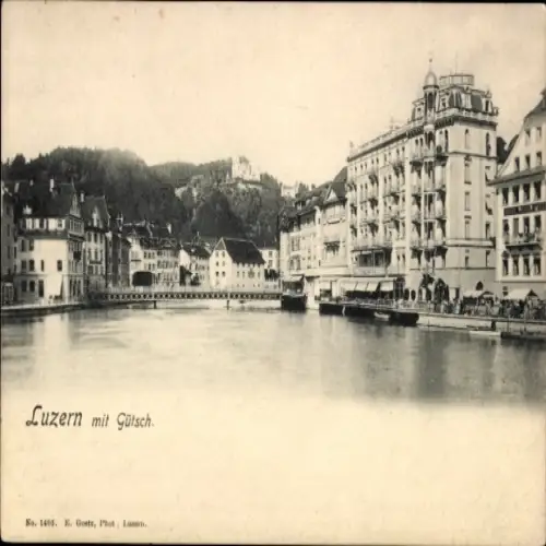 Ak Lucerne Luzern Stadt Schweiz, Stadtansicht,  Gütsch