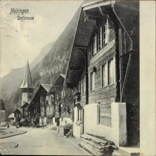 Ak Meiringen Kanton Bern, Dorfstraße