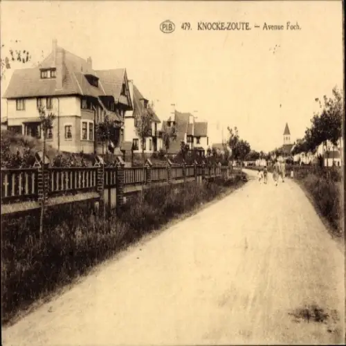 Ak Zoute Knokke Heist Westflandern, Foch Straße